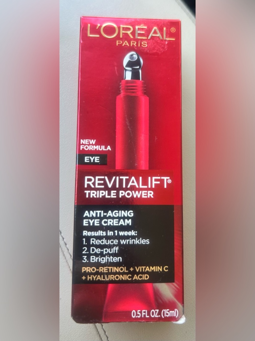 L'Oréal Revitalift Eye Cream - Red Packaging